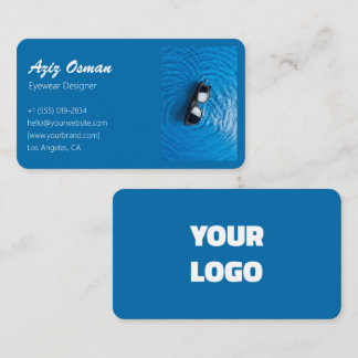 Modern Ocean Blue Eyewear Business Card | Summer P
