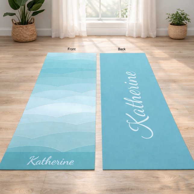 Modern Ocean Gradient Pattern Yoga Mat (Creator Uploaded)