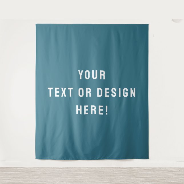 Modern Ocean Teal Wall Tapestry for Home Décor (Front)