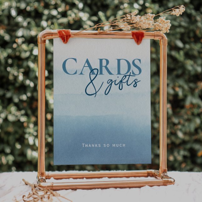 Modern Ocean`Watercolor Baby Shower Cards & Gifts Poster (Creator Uploaded)