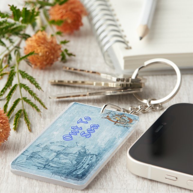 Modern Ocean Weather Key Ring (Front Right)