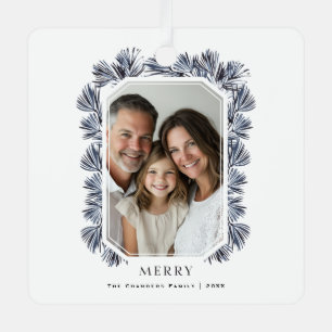 Modern Octagon Frame and Sprigs Metal Tree Decoration