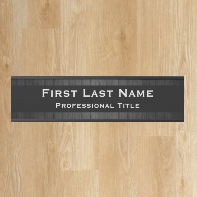 Modern Office Door Sign Signs Black Wood Look (Creator Uploaded)
