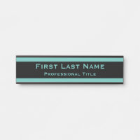 Modern Office Door Sign Signs Teal Turquoise