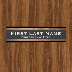 Modern Office Door Sign Signs Wood Grain Look
