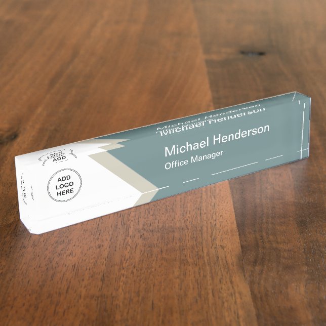 Modern Office Executive Logo Template Nameplate (Side)