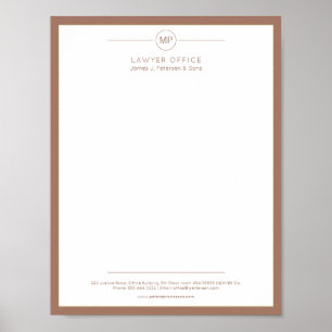 Modern office letterhead printable variant poster