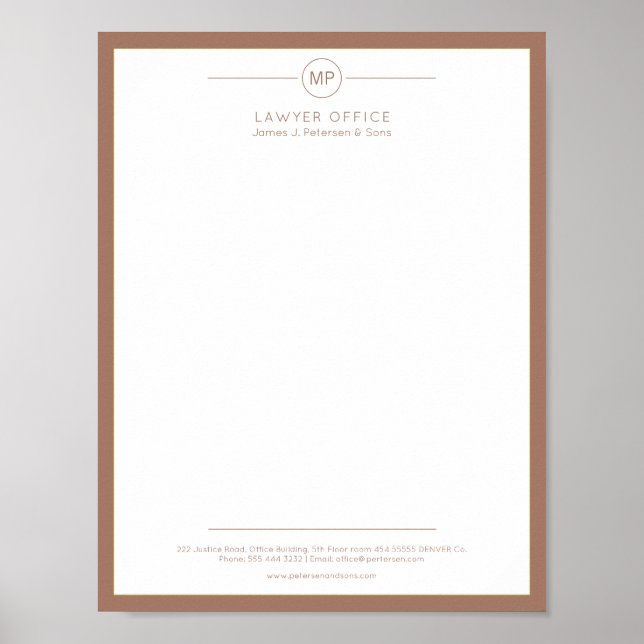 Modern office letterhead printable variant poster (Front)