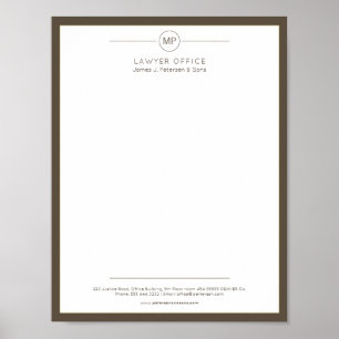 Modern office letterhead printable variant poster