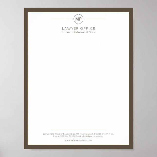 Modern office letterhead printable variant poster (Front)