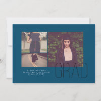 Modern Offset Trio Graduation Announcement