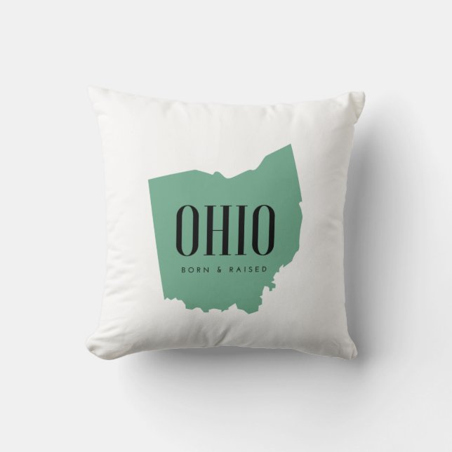 Modern Ohio State Silhouette Cushion (Front)