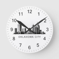 Modern Oklahoma City Stylised Skyline