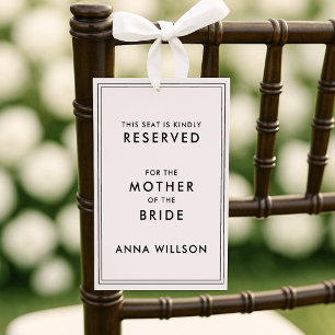 Modern Old Money Reserved Seat Tag