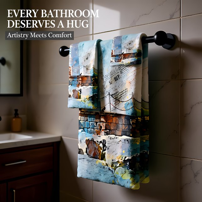 Modern old nautical coastal Lighthouse Bath Towel Set (Creator Uploaded)