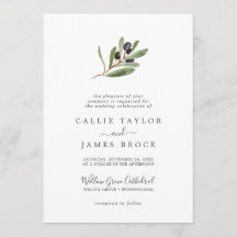 Modern Olive Branch Formal Wedding