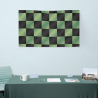Modern Olive Green Black Gradient Chequered