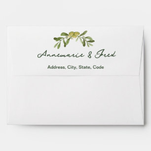 Modern Olive Green Envelope