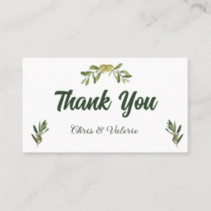 Modern Olive Green Sticker Place Card