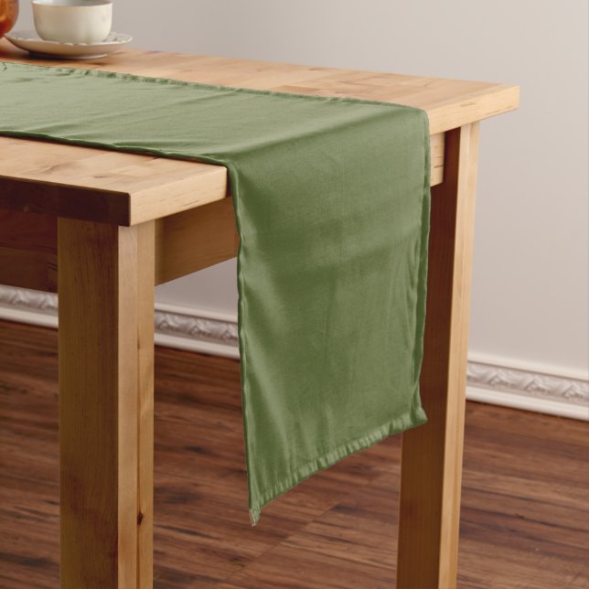 Modern Olive Green Wedding Decor  Medium Table Runner (In Situ)