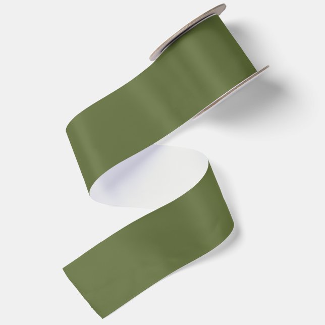 Modern Olive Green Wedding Decor  Satin Ribbon (Front+Back)