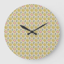 Modern Olive & Magenta Geometric Tribal Pattern