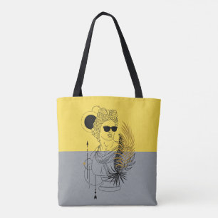 Modern Olympic God Apollo Colorblock Tote Bag