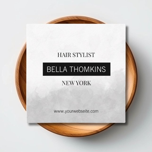 Modern Ombre grey Square Business Card (Modern Ombre gray Square Business Card)