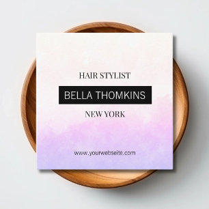 Modern Ombre lila Square Business Card