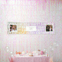 Modern Ombre Pastel multi Photo Birthday Party