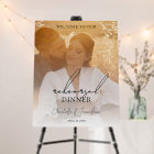 Modern Ombre Photo Rehearsal Dinner Welcome Sign