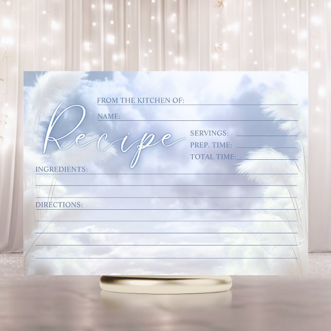 Modern On Cloud Nine 9 Bridal Shower RECIPE CARDS (Modern On Cloud Nine 9 Bridal Shower RECIPE CARDS)
