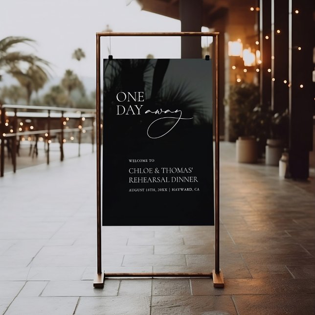Modern "One Day Away" Rehearsal Dinner Transparent (Creator Uploaded)