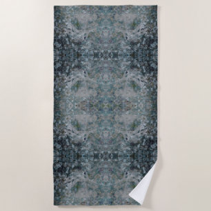 Modern One Of A Kind Abstract Art In A Foggy Mood Beach Towel