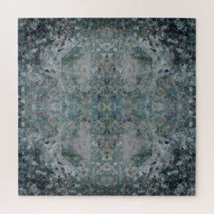 Modern One Of A Kind Abstract Art In A Foggy Mood Jigsaw Puzzle