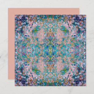 Modern One Of A Kind Abstract With Sangria Colors  Card