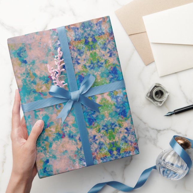Modern One Of A Kind Abstract With Sangria Colours Wrapping Paper (Gifting)