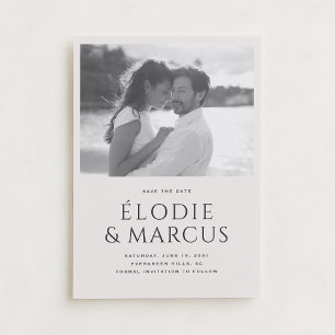 Modern One Photo Bold Typography Save the Date  Invitation