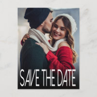 Modern One Photo Save the Date Vertical