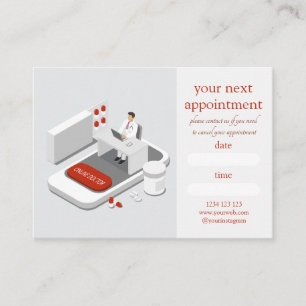 Modern Online Doctor Appointment Reminder Card