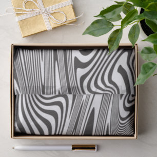 Modern Op Art Curves Zebra Elegant Retro 70s Tissue Paper
