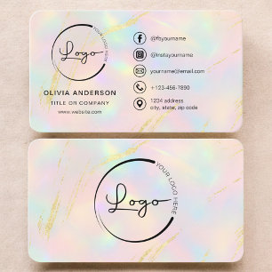 Modern Opal Business Branding Card