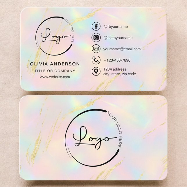 Modern Opal Business Branding Card (Creator Uploaded)