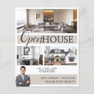 Modern Open House Real Estate Realtor Flyer
