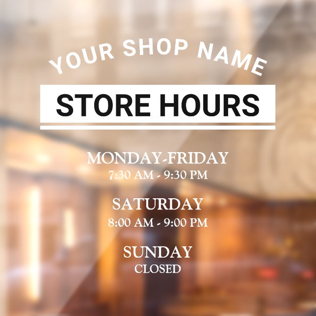 Modern Opening Hours Elegant Script Small Business (Sheet 2)