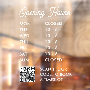 Modern Opening Hours QR Code Script Small Business