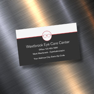 Modern Ophthalmologist Magnetic Business Cards