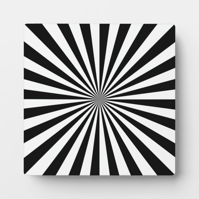 Modern Optical Burst Spinning Wheel Design Plaque (Front)