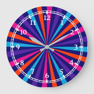 Modern Optical Burst Spinning Wheel Dial Design Large Clock
