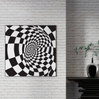 Modern Optical Illusion Black and White Novelty
